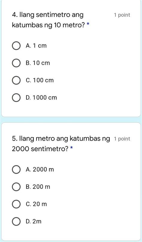 9 metro ilang sentimetro answer